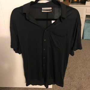 Black short sleeved buttondown